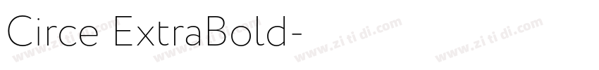 Circe ExtraBold字体转换